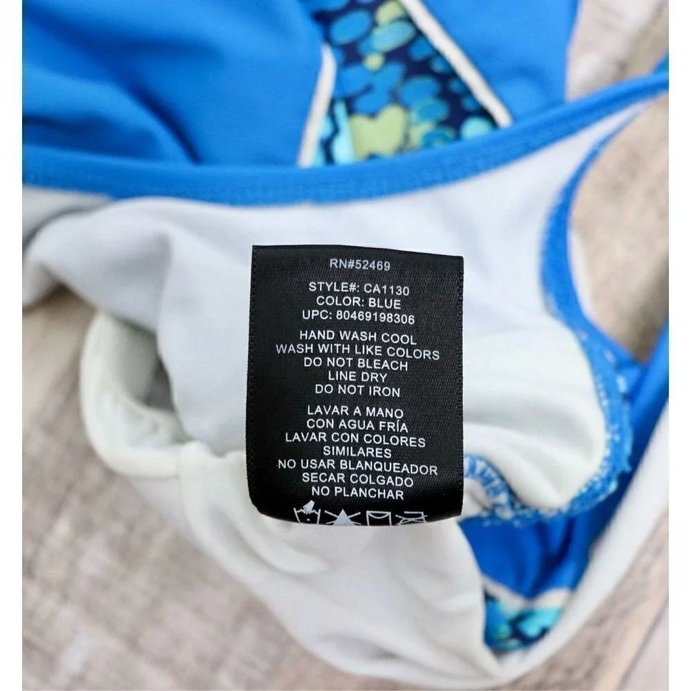 Catalina Side Band Racerback Blue 1pc Swimsuit Moderate Coverage MEDIUM Vacation